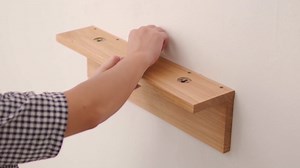 Oak Wood Coat Rack Wall Mount With Shelf 20 Inch Long, 5 Hooks, Floating Entryway Wall Shelf for Bathroom, Hallway, Living Room