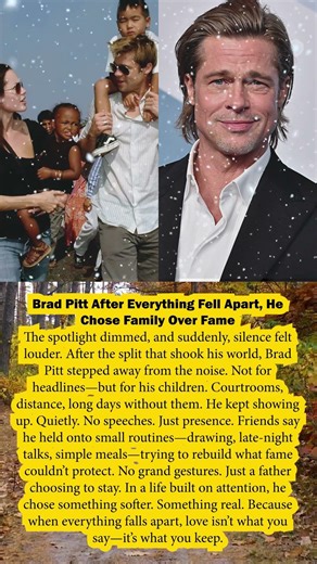 Brad Pitt Chose Family Over Fame After Heartbreaking Split 💔 | Emotional True Story