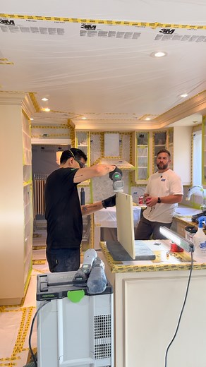 @festoolcanada #FestoolCordlessPower #FestoolTrackSaws, and #FestoolSanders #Festool #FestoolCanada #kitchen #kitchencabinets #kitchenpainting #modernkitchen #kitchenmakeover #torontohomes | Cabinet Trade Painting Inc.