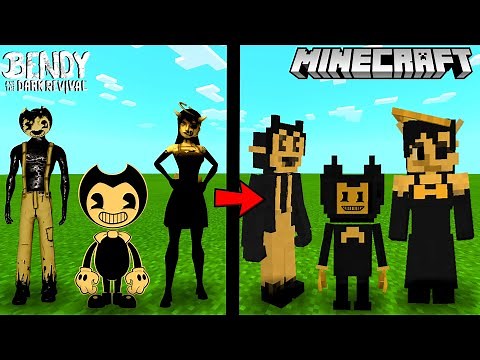 BENDY AND THE INK MACHINE IN MINECRAFT MAP! (BATIM Mod Showcase)