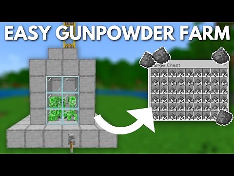 EASY GUNPOWDER FARM TUTORIAL IN MINECRAFT BEDROCK 1.20 (mcpe/java)