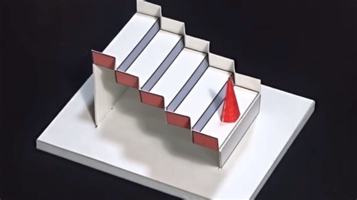 Mind-boggling illusion stumps viewers - is the object going up or down stairs?