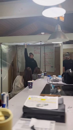 A little peak into our weekly team meeting! 👀 We always kick things off by sharing the BESTS of our week- both personal and work wins. This time, Darryl gave us a quick demo on how to tent a ceiling like a pro! 👏 — #companyculture #waterdamagerestoration #teammeeting #behindthescenes #learningtogether #ridgefieldwa #vancouverwashington | Dryworx Restoration
