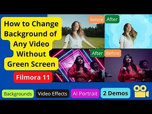How to change video background without Green screen in Filmora 11
