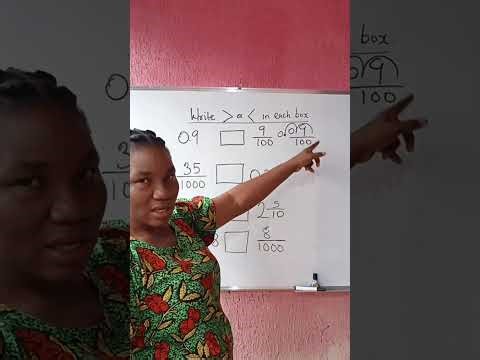 How to compare and order decimal fraction.