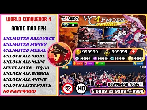 WORLD CONQUEROR 4 MOD APK V 1.24.0 ANIME LATEST 2026 - UNLIMITED RESOURCES & UNLOCK ALL GENERALS