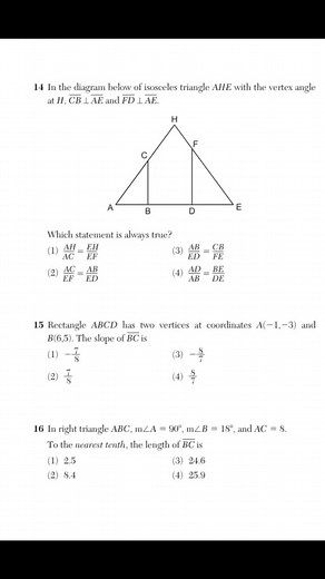 Geometry Review: NYS Regents Example Explained