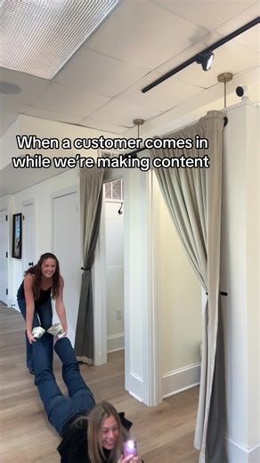 So customers did walk in while we were making this #smallbusiness #customersbelike #awkward