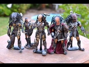 12" 1/6 Hot Toys AVP SCAR PREDATOR 2.0 ANCIENT ELDER CHOPPER MACHIKO Figures! Review/ Comparison