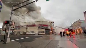 Firefighters battle heavy flames, smoke during building fire in Camden, New Jersey
