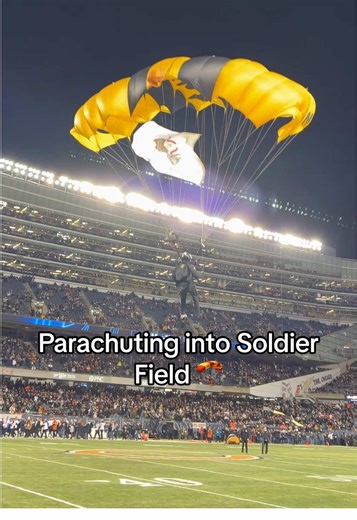Parachuting into Soldier Field for the New Year