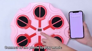 Music Boxing Machine with Gloves, Bluetooth Wall Mounted Punching Bag Target Pad with Rhythm Lights, 3 Modes,Sport Toy Gift