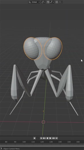 Blender How to create 3D Mantis model 🦗 #shorts