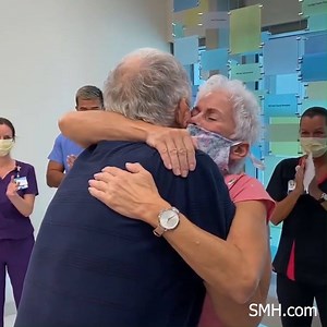 43K views · 2.5K reactions | 'TAKE ME HOME!' After 49 long days of battling COVID-19, Navy veteran Steve Hefler was released from Sarasota Memorial Health Care System today and was reunited with his wife. Steve was in SMH's COVID-19 critical care unit for 25 days. STORY: https://bit.ly/2z0mAnK | WFLA News Channel 8 | Facebook