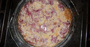 Tarte au flan et aux groseilles