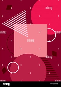 red background with geometric shapes over white background, abstract design, vector illustration Stock Vector Image & Art - Alamy