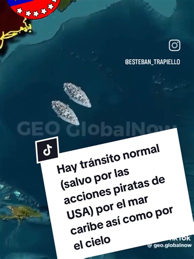 Hay tránsito normal (salvo por las acciones piratas de USA) por el mar caribe así como por el cielo #NoticiasVenezuela #PoliticaVenezolana #Venezuela #epamillave