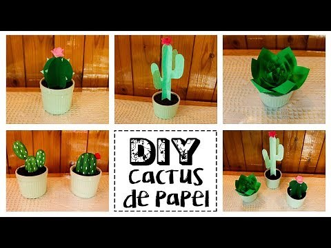 DIY PAPER CACTUS (ORIGAMI) FOR DECORATING SUPER EASY | ARELI DURAZO