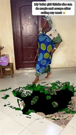 My baby girl thinks she can do magic and escape after eating my meat 😂 #goviral #funny #viralvideos