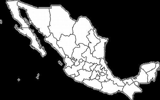Mapa de la república mexicana para dibujar gratis y descargar