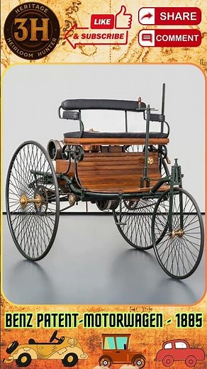 🚘 The First Car Ever Made! 🚘 #Benz #VintageCars #History
