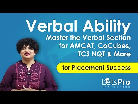 Verbal Ability for Aptitude Tests | Vocabulary, Grammar, RC & Sentence Skills | LetsPro Academy