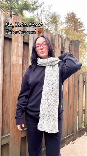 Easy textured scarf tutorial just dropped! Cozy, quick, and beginner-friendly 🤍🧶 #crochettutorial
