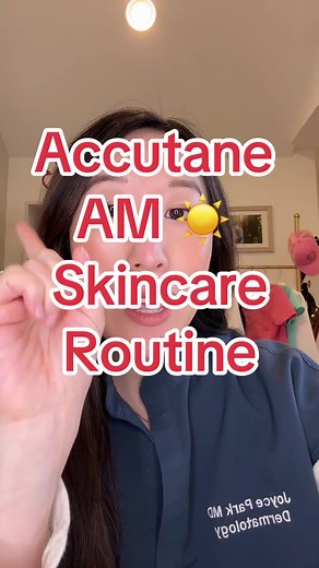 #accutane AM #skincareroutine ☀️ simple and bare bones. Want a PM routine? #dermbypark #acne #acnetreatment