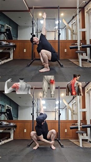 Gorilla Squat + Thoracic Rotation / 고릴라 스쿼트와 흉추 회전 운동