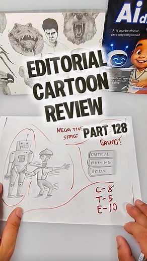 Editorial Cartoon Review Part 128 Editorial Cartooning , kelangan simple, malinis at malinaw Kung gusto mong manalo, dapat intentional ka manalo Draw Smart Draw with Feeling Draw to Win Happy Cartooning! #Editorialcartooning #editorialcartoonists #editorialcartoon #CampusJournalism #NSPC | Editorial Cartoonists Guild