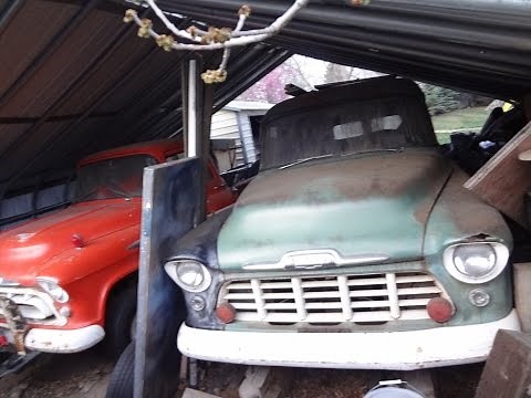 NAPCO SHED FIND! 1956 Chevy Suburban 4x4 & 1957 Chevy Apache 4x4