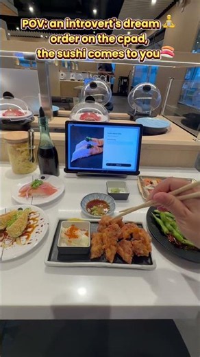 Sushi restaurant self ordering system|Conveyor Belt Sushi with Tableside cpad Ordering