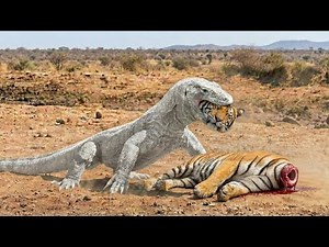 Dangerous Albino Komodo Dragon VS Tiger: tiger learn the hard way!