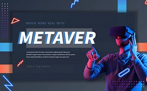 最未来虚拟现实VR主题PPT模板