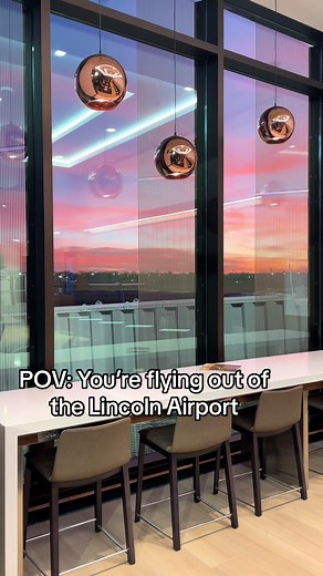 POV: You’re flying out of LNK ✈️🌇 #travel #traveltiktok #airport #airportlife #lnk #lincolnairport #lincoln #nebraska #sunrise #plane