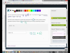 Distributive Property using Khan Academy