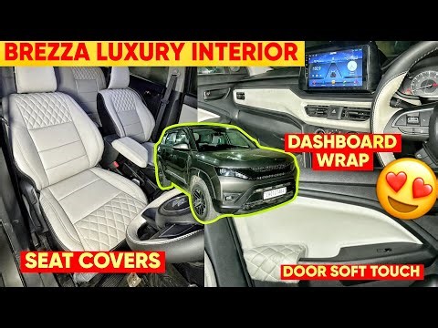 2025 BREZZA MODIFIED 😍 LXI TO ZXI✅SEAT COVERS | INTERIOR | STEERING WRAP ✅ MODIFIED BREZZA