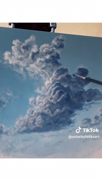 Acrylic Painting Tutorial: How to Paint Detailed Clouds and a Smooth Wave