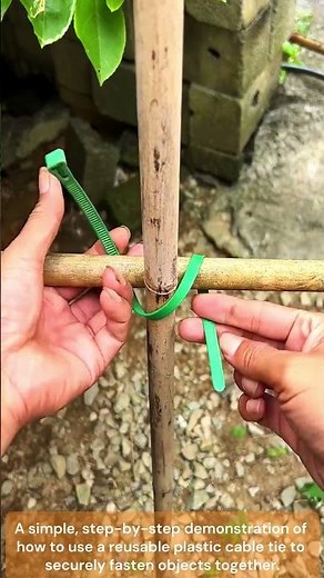 The process of using a reusable plastic cable tie