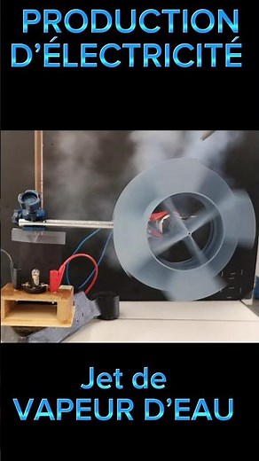 Production d’électricité avec une turbine reliée à un alternateur et de la vapeur d’eau.#électricité