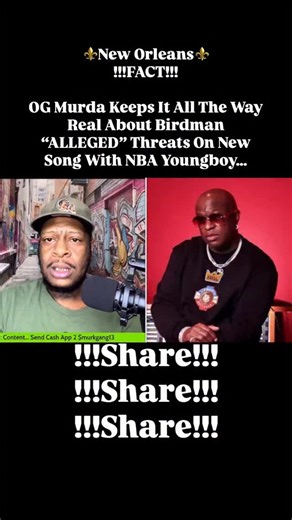 34K views · 3.7K reactions | ⚜️New Orleans⚜️ !!!FACT!!! OG Murda Keeps It All The Way Real About Birdman “ALLEGED” Threats On New Song With NBA Youngboy… #neworleans #nola #facts | Moe Stephens | Facebook