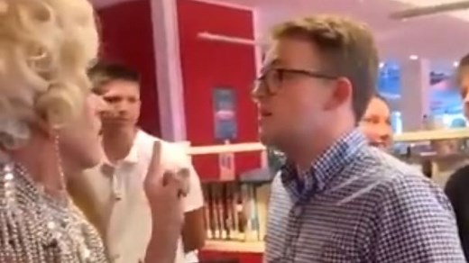 Drag queens reading to kids in Brisbane library confronted by UQ Liberal National Club members