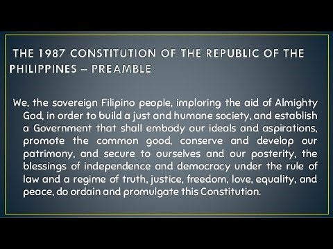 1987 Philippine Constitution and Preamble Explained (Titser Ayah)