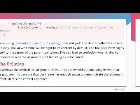 How to Change the Alignment of a View in SwiftUI Without Adjusting Its Width or Height