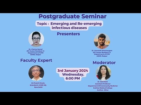 PG Seminar on Emerging and Re-emerging infectious diseases