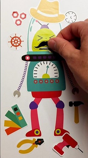 DIY Kawaii Robot Stickers: Create Adorable Art for Your Gear! 🤖✨#diy #art #craft #sticker #robot