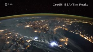 Timelapse from space of lightning strikes across the Earth