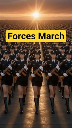 Forces women marching with power, precision. #army #militarypowe #MilitaryParade #WomenInUniform