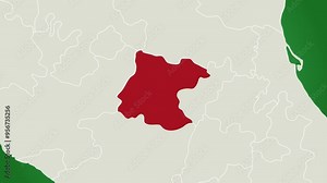 Guanajuato State Map 2D Animation, Mexico, Detailed Cartography, Geographic