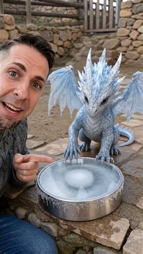 This is how an Ice DRAGON drinks...